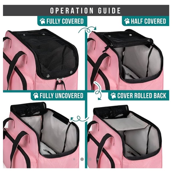 PetAmi Small Dog Purse Carrier, Soft-Sided Pet Carrier Bag with Pockets - Picture 3 of 4